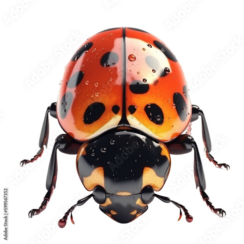 ladybug on white background