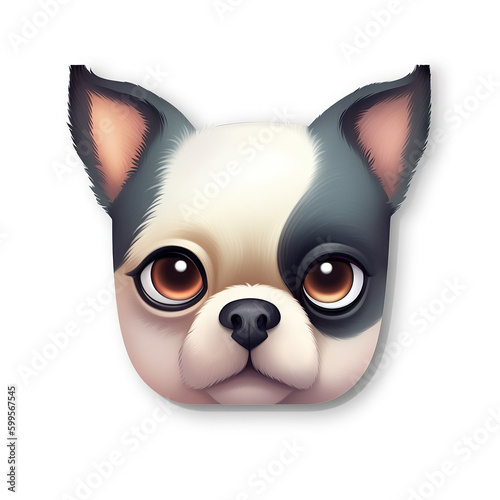 Cute little dog - ios style icon - Generative AI, AI generated © chris3d