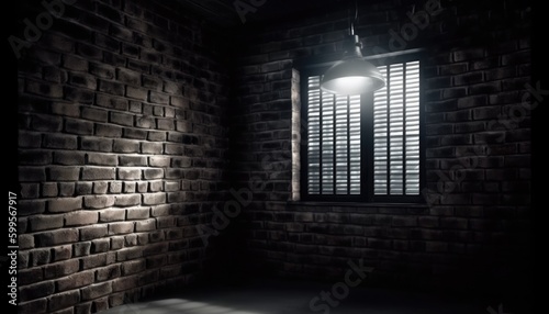 Window shadows inside a house, Generative ai