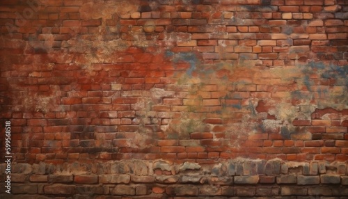 Brick wall pattern texture  Generative Ai