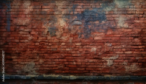 Brick wall pattern texture, Generative Ai