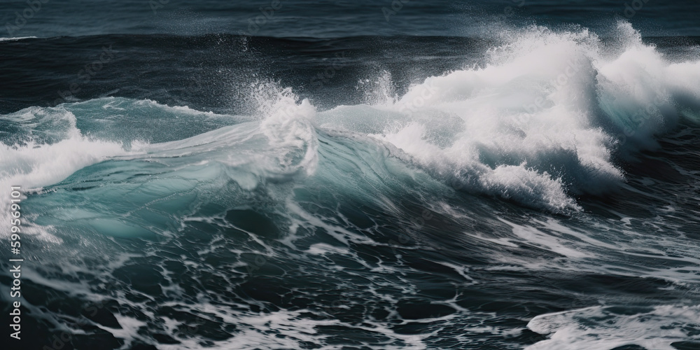 Obraz premium sea waves created with Generative AI technology