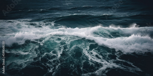sea waves created with Generative AI technology