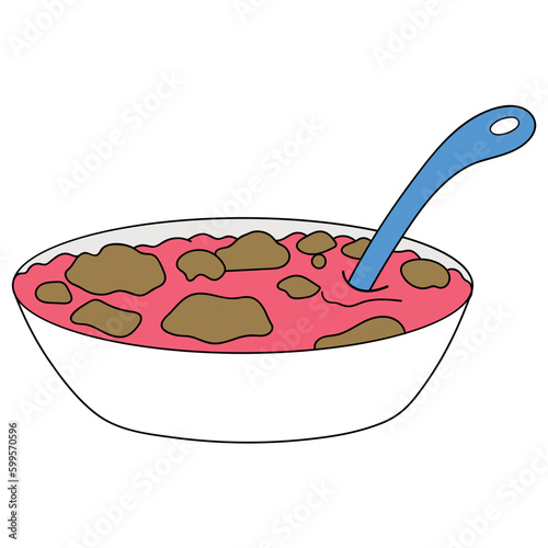 delicious meaty red soup food