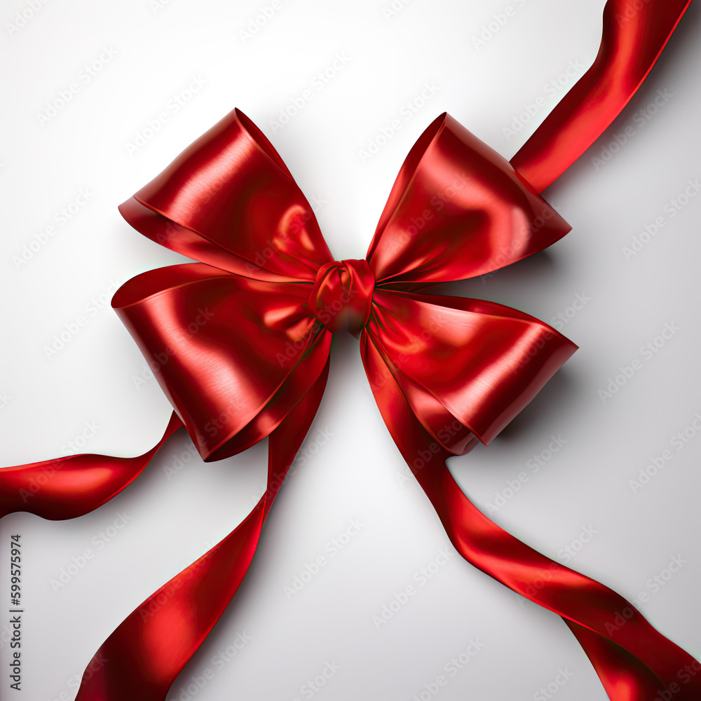 Crimson Ribboned on a Clean White Background (Generative AI) Crimson Ribboned on a Clean White Background (Generative AI)