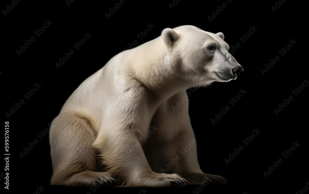 Fototapeta premium polar bear isolated created with Generative AI technology