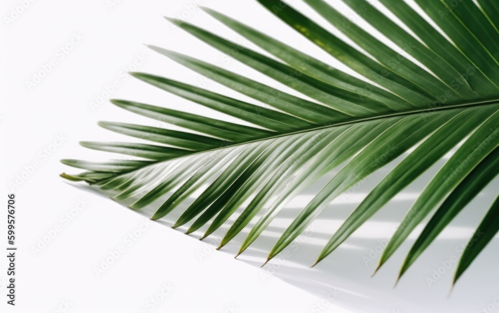 Obraz premium palm leaf isolated created with Generative AI technology