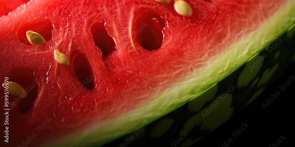 Watermelon close up shot made with generative AI