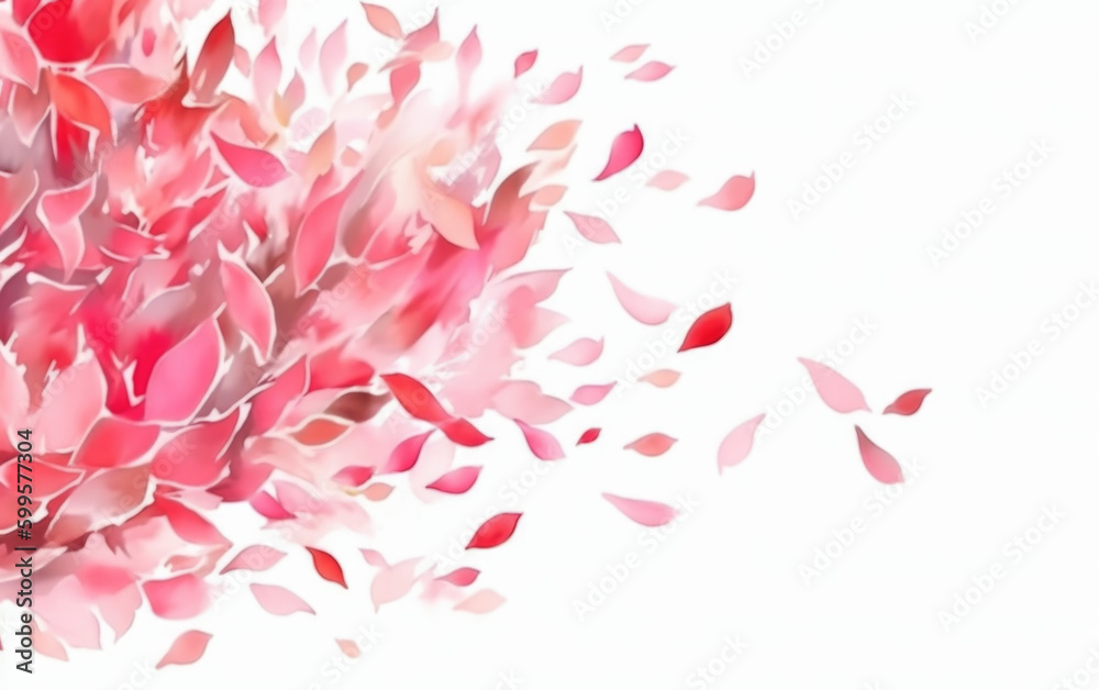 water colour sakura petals created with Generative AI technology