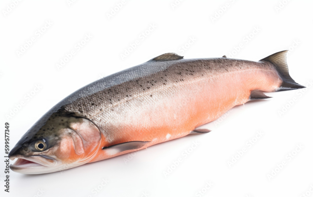 salmon fish created with Generative AI technology salmon fish created with Generative AI technology