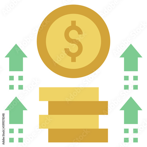 profit line icon,linear,outline,graphic,illustration