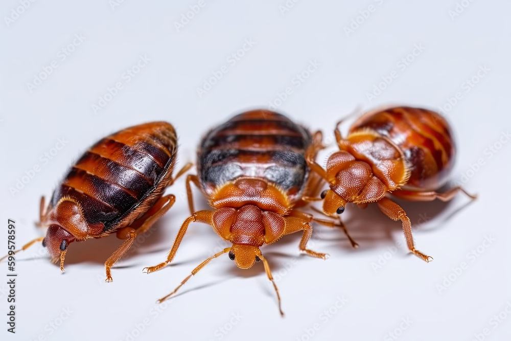 bed bugs isolated created with Generative AI technology bed bugs isolated created with Generative AI technology