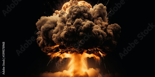 nuclear explosion created with Generative AI technology