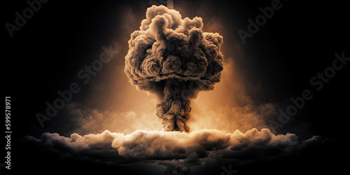 nuclear explosion created with Generative AI technology