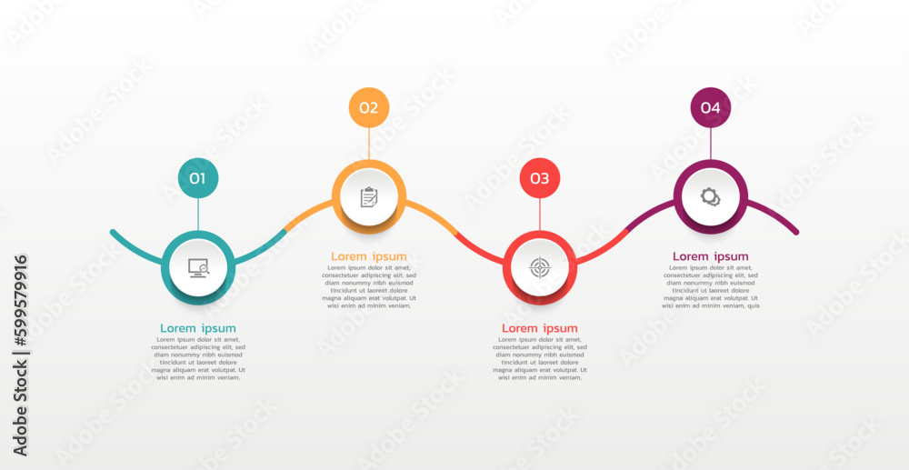 Infographic steps concept business template design Infographic steps concept business template design