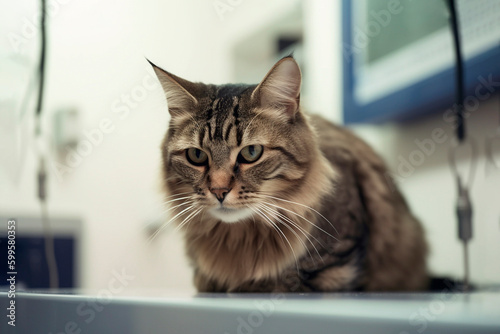 Wallpaper Mural Cat in vet clinic, Ai generative Torontodigital.ca