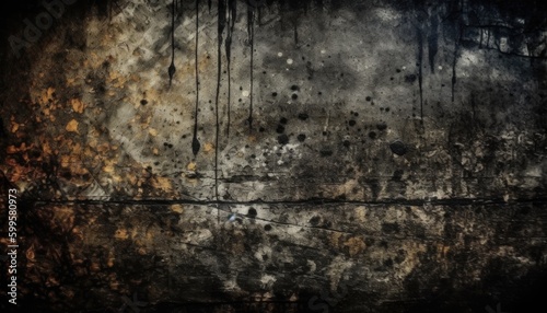 Black Background, Stone, Wall, Grunge Background, Generative Ai