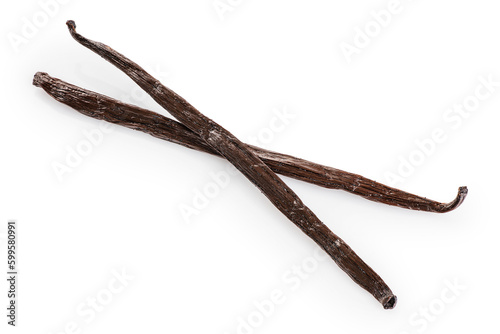 Dried vanilla stick isolated on a white background. With clipping path.