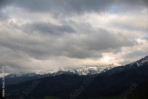 Fototapeta Naklejka Na Ścianę i Meble -  view of zakopane mountain ranges