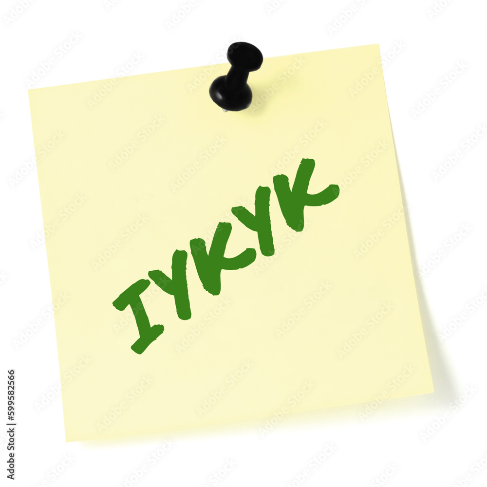 If you know, you know acronym IYKYK text macro closeup green marker gen