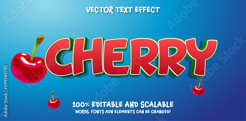 Red cherry editable text effect