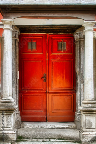 old wooden door