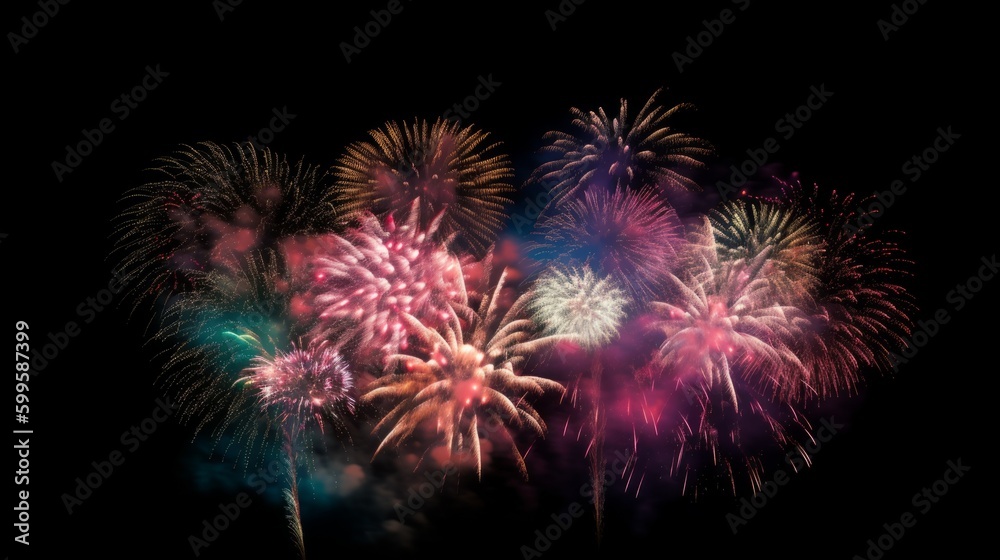 Fireworks in the sky. AI generated. Fireworks in the sky. AI generated.