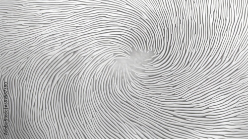 Fingerprint fragment white color background. AI generated.