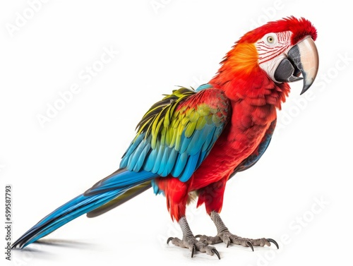 a macaw isolated in white background © Suplim