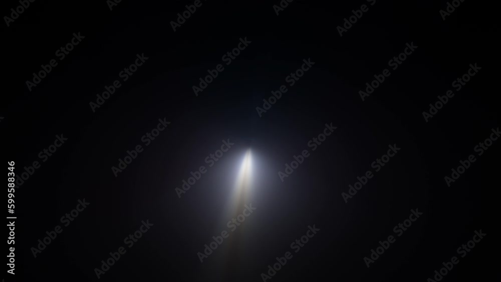 VJ Loop center rotation ray lights optical lens flares shine animation art on black abstract background. Lighting lamp rays effect dynamic bright video footage. 