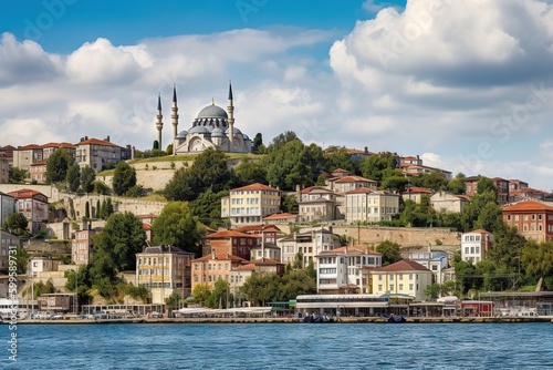 beautiful views of istanbul mosque AI