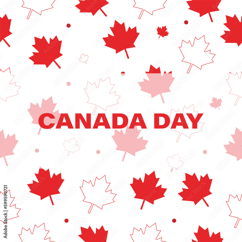 Canada Day. Banner Postcard. Vector graphics