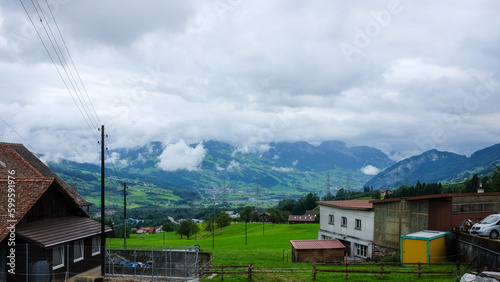 Beautiful nature view of Rigi mountain in Switzerland