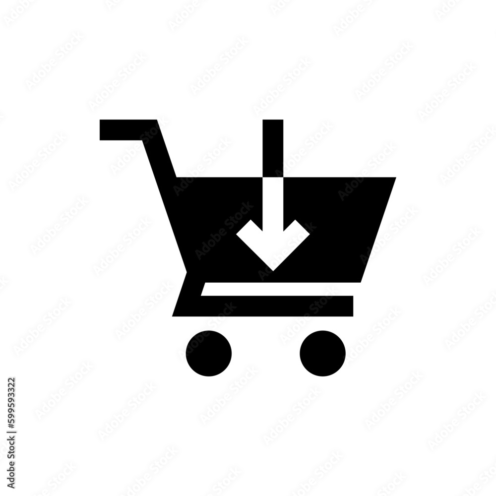 add to shopping cart icon, shop basket symbol with arrow down icon symbol add to shopping cart icon, shop basket symbol with arrow down icon symbol