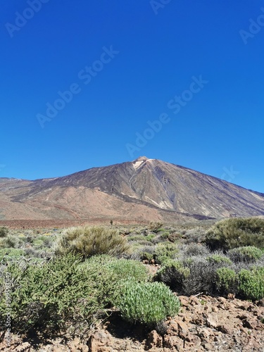 view on the Teide - the highest mountain in Spain on the island of Tenerife