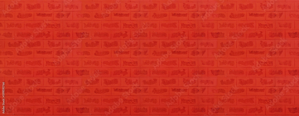 Fototapeta premium red brick wall beautiful brick blocks for background