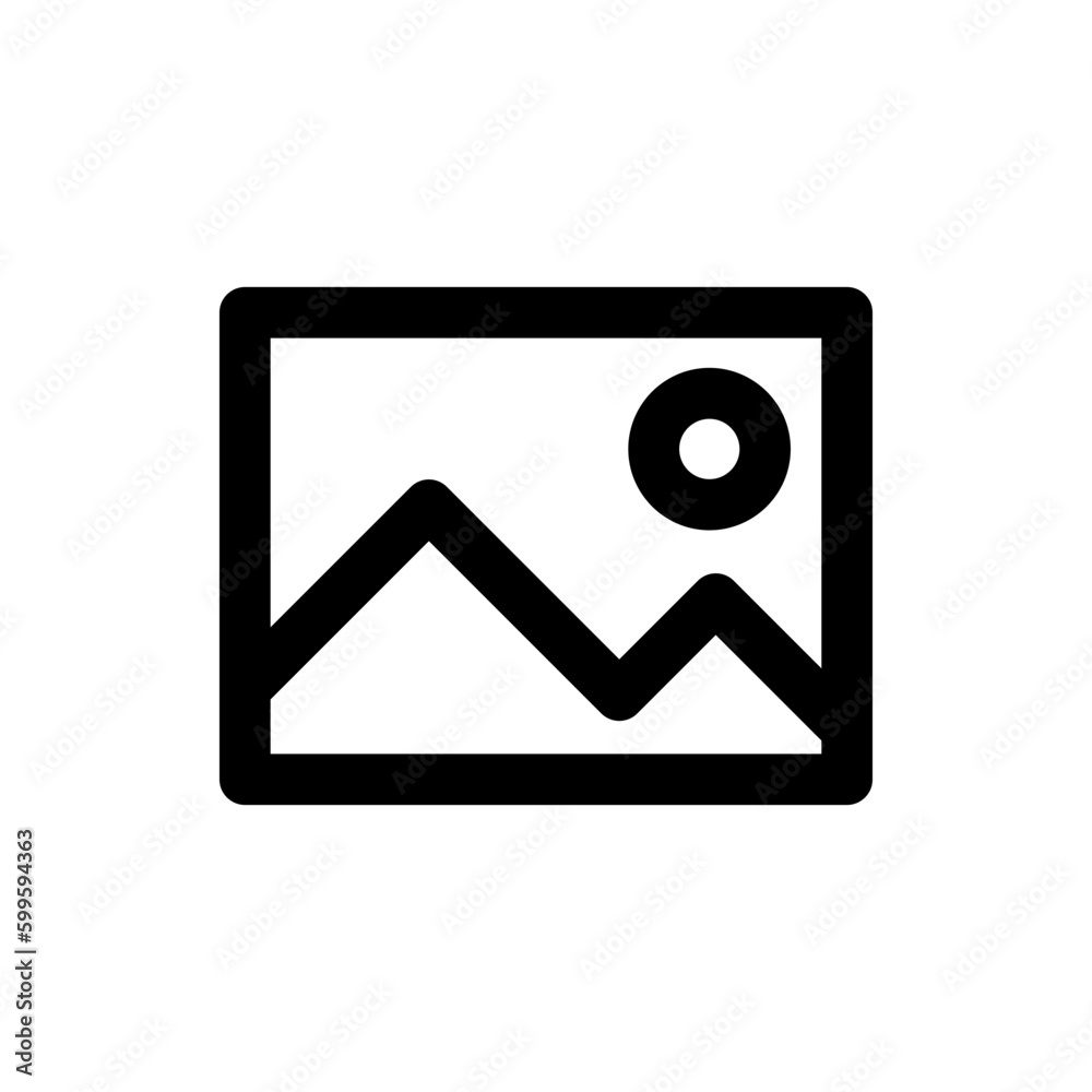 gallery icon vector. image photo album icon signs, picture symbol . line outline gallery icon vector. image photo album icon signs, picture symbol . line outline