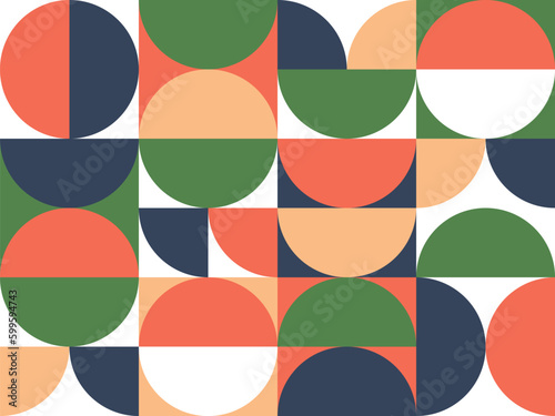 Abstract bauhaus elements shapes seamless background