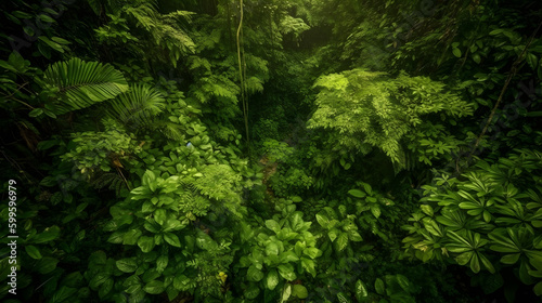                                                                                                        No.003   Twisted Jungle Vines and Lianas  A Detailed Artwork of a Dense and Lush Tropical Rainforest Generative AI