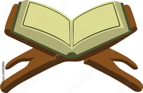 Islamic Holy Quran Hand Drawn Flat Illustration