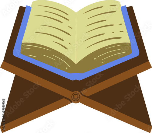Islamic Holy Quran Hand Drawn Flat Illustration