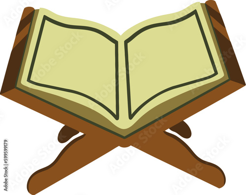 Islamic Holy Quran Hand Drawn Flat Illustration