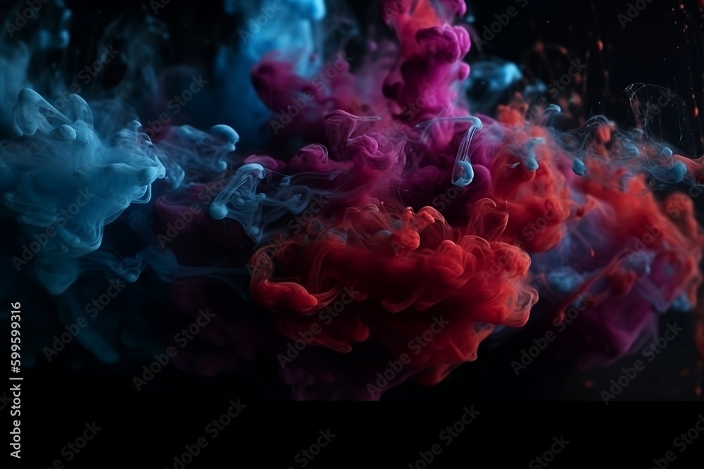 Paint water. Mist cloud. Fluid splash. Storm wave. amazing colors glowing glitter haze floating on dark black abstract art background.
Paint water. Mist cloud. Fluid splash. Storm wave. amazing colors glowing glitter haze floating on dark black abstract art background.