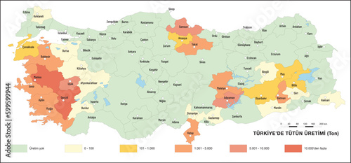 Turkey Tobacco Production Map, Geography Lesson, Agriculture in Turkey, Tobacco, Turkey Map, map, geography, cigarettes