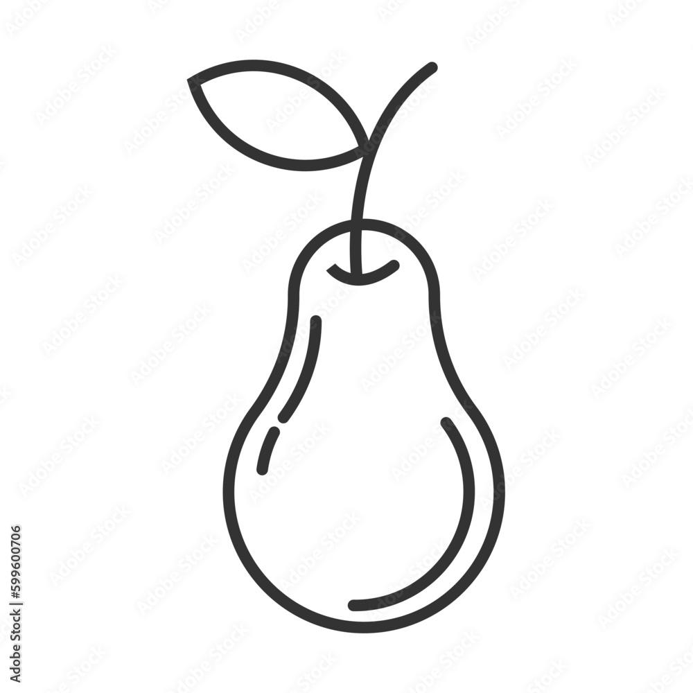 pears fruit icon line illustration pears fruit icon line illustration
