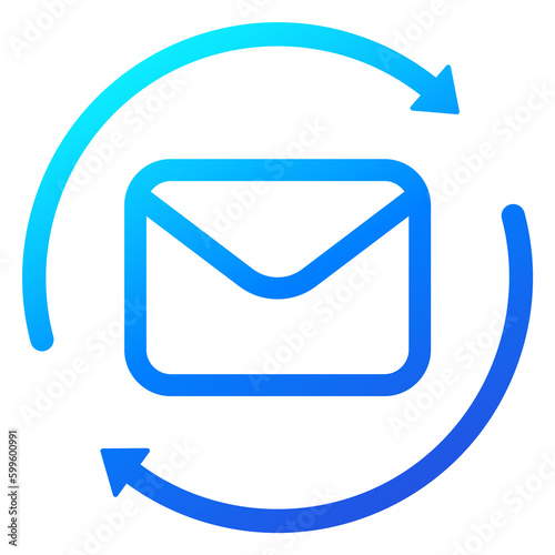 resend mail icon with letter