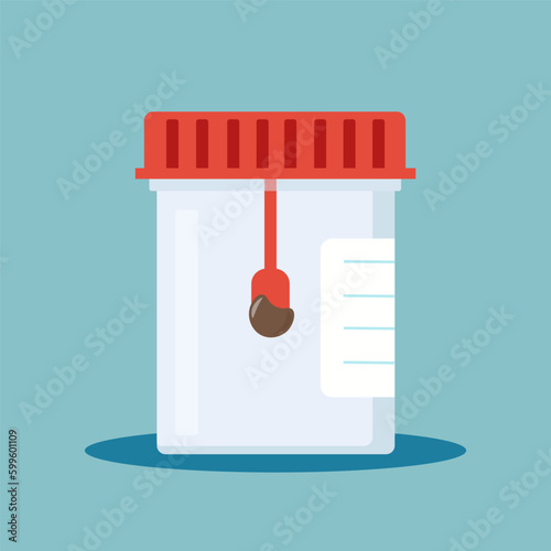 Flat design of stool test for medical and healthcare. Illustration for websites, landing pages, mobile applications, posters and banners. Trendy flat vector illustration