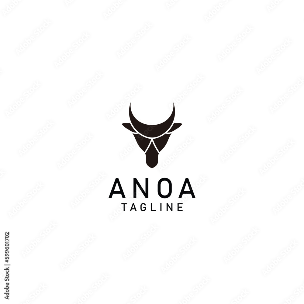 Anoa geometric logo vector icon design template Anoa geometric logo vector icon design template