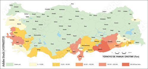 Turkey Cotton Production Map, Geography Lesson, Agriculture in Turkey, Cotton, Turkey Map, map, geography