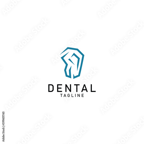 Dental logo design icon vector